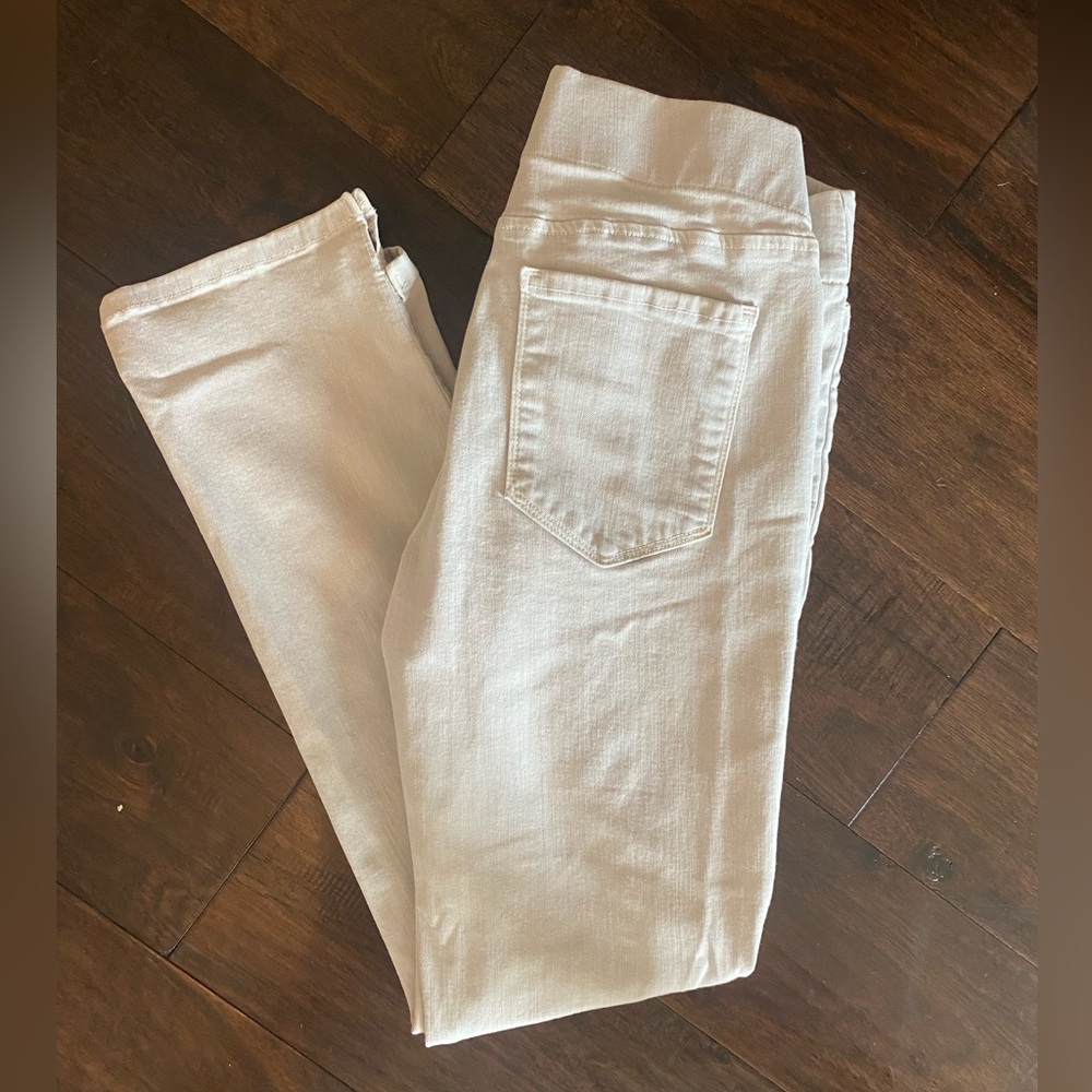NYDJ Alina Pull On Ankle Jean, Size 2, Cream